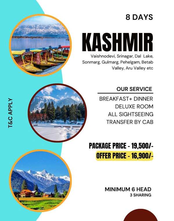 KASHMIR TOUR PACKAGE – 8 Days