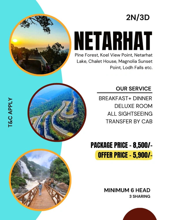 NETARHAT TOUR PACKAGE – 3 Days