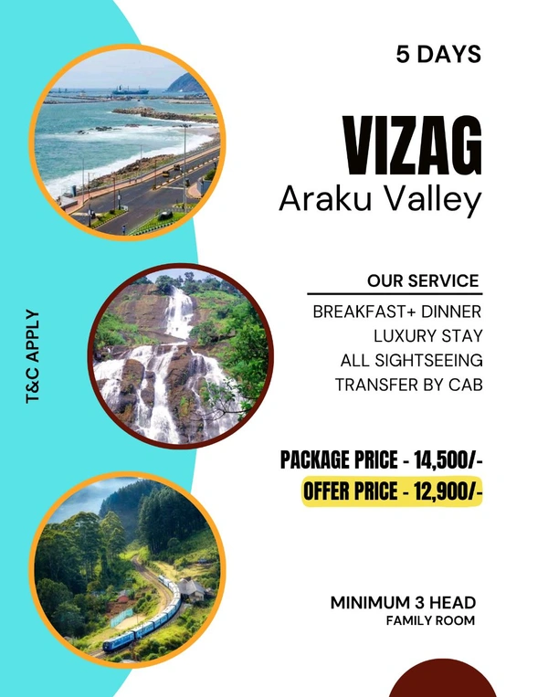 VIZAG ARAKU VALLEY – 5 DAYS