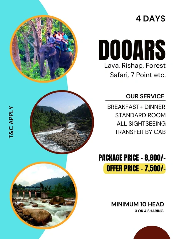 DOOARS TOUR – 4 DAYS