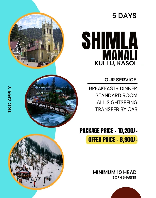 SHIMLA AND MANALI – 5 DAYS