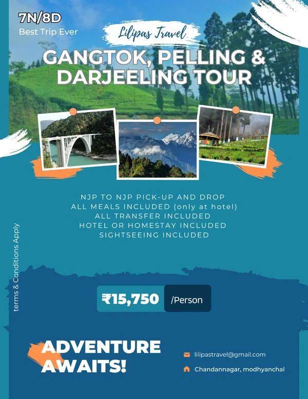 GANGTOK, PELLING & DARJEELING TOUR – 7N/8D