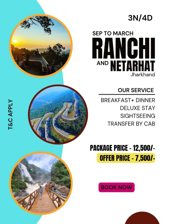 Ranchi & Netarhat – 3N/4D
