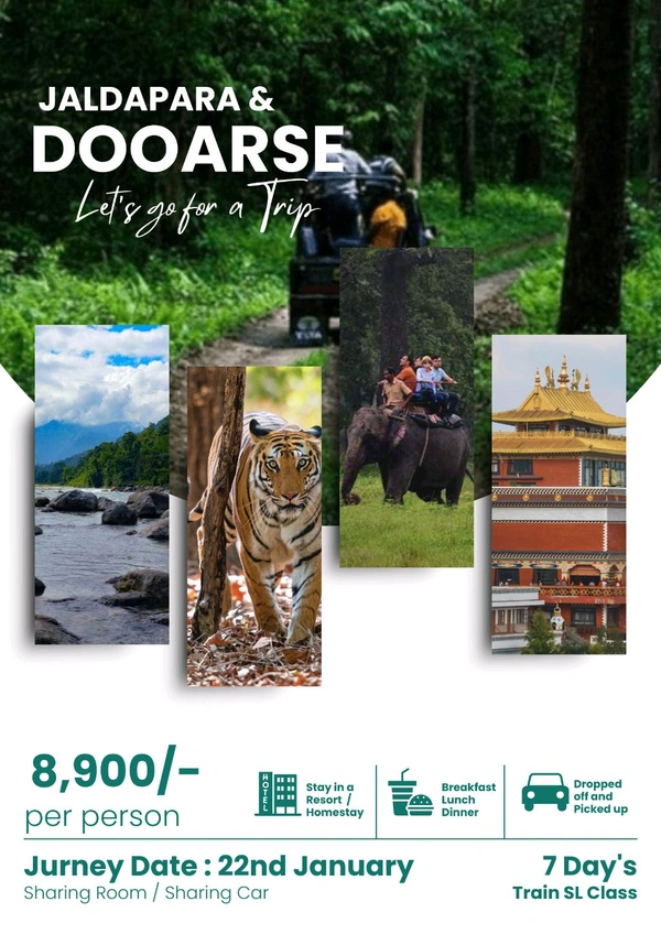 DOOARS, JALDAPARA – 7 DAY’S
