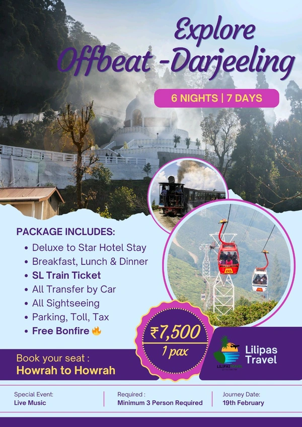 DARJEELING OFFBEAT (19th FRB) – 6N/7D