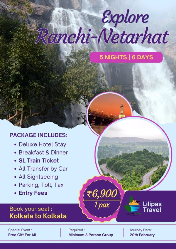 RANCHI & NETARHAT (20th FEB) – 5N/6D