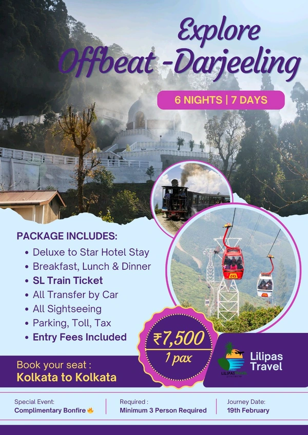 DARJEELING OFFBEAT (25th FRB) – 6N/7D