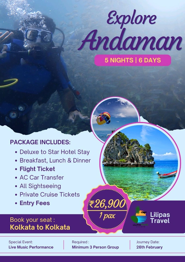 ANDAMAN (26th FEB) – 5N/6D